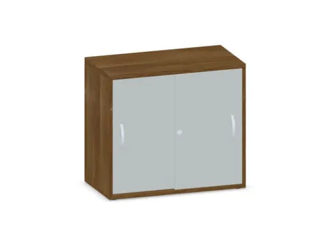 Schuifdeurkast 720x800x430mm Decor Romp Noten Decor Front Lichtgrijs