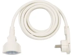 Verlengsnoer Brennenstuhl met platte stekker H05VV-F3G1.5 3 meter wit