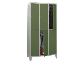 lockerkast,HxBxD 1850x1200x500mm,3x2vakken,RAL7035,front RAL6011 - 2