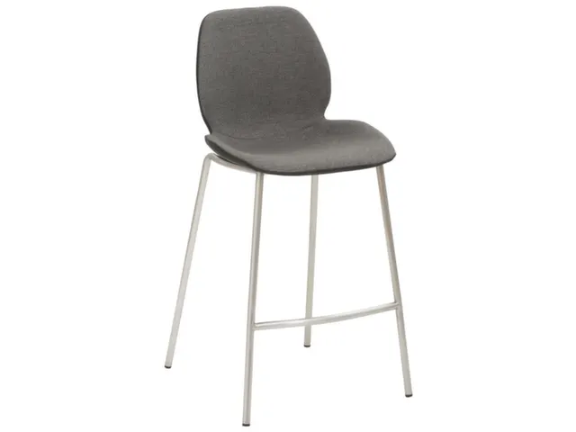 tabouret de bar assise H 650mm assise tissu anthracite chiné