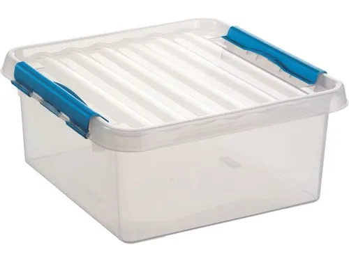 Sunware Opbergbox Q-line 18 Liter Transparant Blauw