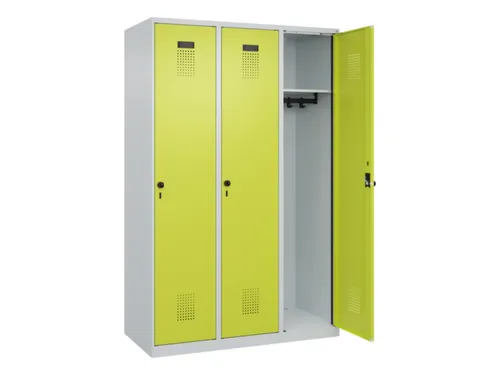 locker,HxBxD 1850x1200x500mm,3vak,vak B 400mm,draaigrendel