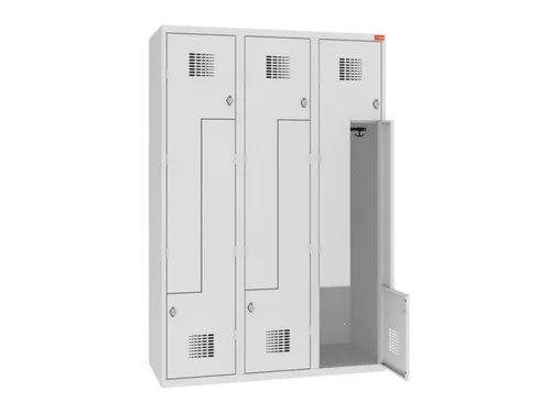 Z-garderobekast,HxBxD 1800x1200x500mm,draaigrendel,romp RAL7035