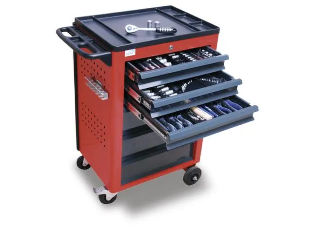 Gereedschapswagen Met Gereedschapsassortiment 950x610x450mm 3 Laden