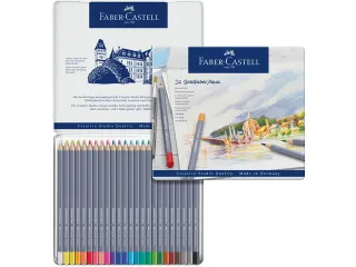 Aquarelkleurpotlood Faber-Castell Goldfaber etui 24 stuks - 1