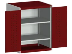 kast met geperforeerde platen,HxBxD 1000x800x650mm,2xStalen bodem