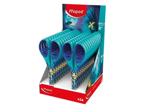 Schaar Maped Dragon 13cm display à 24 stuks blauw