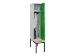 locker met bank,HxBxD 2120x400x815mm,1vak,vak B 400mm,draaigrendel