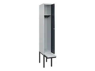 locker met bank,HxBxD 2120x300x815mm,1vak,vak B 300mm,cil.-slot - 2