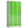Lockerkast 1800x870x500mm 3x3 vakken cilinderslot, sokkel, RAL6018