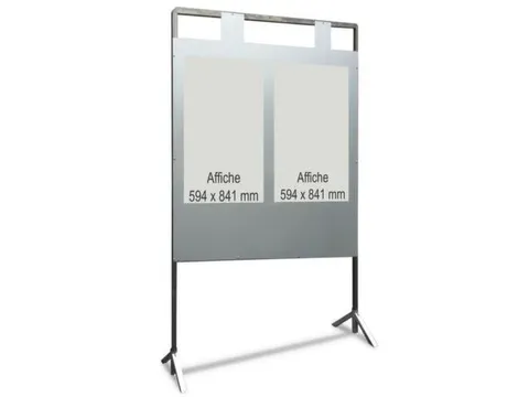 stembord,HxB 2100x1400mm,2nummerplaten,frame verzinkt