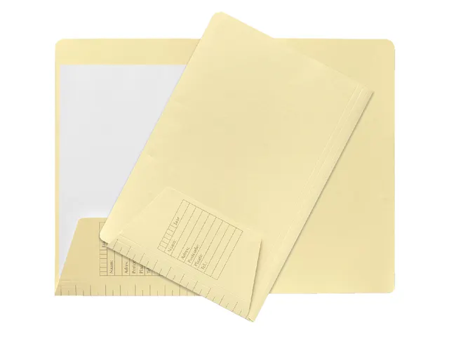 Dossiermap Djois folio 1 klep 160gr lichtgeel