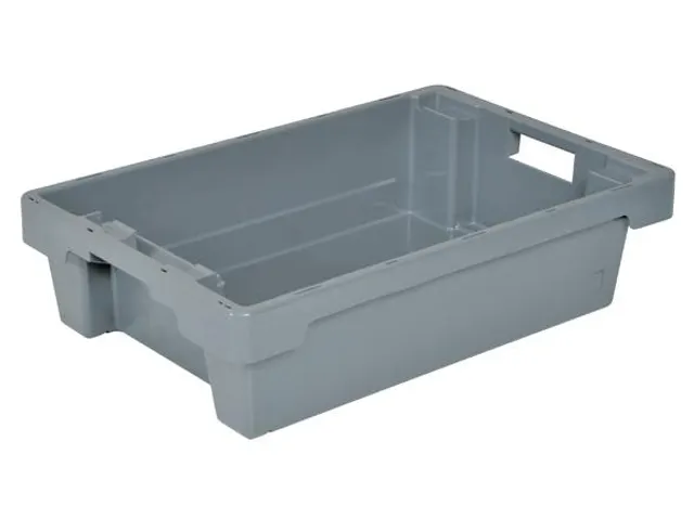 Euronorm Draaistapelbak 150x600x400mm Wand/bodem Gesloten Grijs 25l