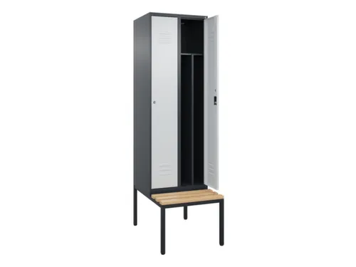 locker voor scheiding van kleding,HxBxD 2120x600x815mm,2vak