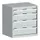 ladekast HxBxD 700x650x650mm 5laden romp RAL7035 front RAL7035