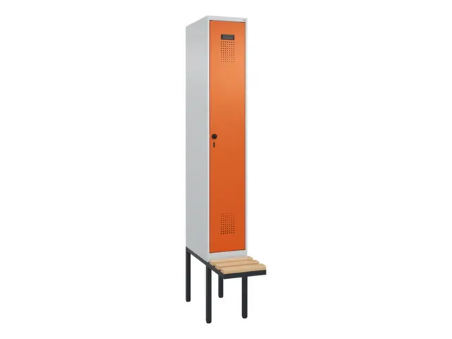 locker met bank,voor scheiding van kleding,HxBxD 2120x300x815mm,1vak