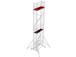 vouwsteiger,werk H 9,8m,steiger H 9m,platform BxD 2000x600mm,aluminium