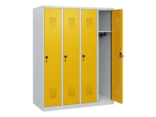 schoollocker,HxBxD 1530x1200x500mm,4vak,vak B 300mm,draaigrendel - 1
