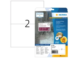 HERMA 4692 Weervaste Folie-etiketten A4 210x148mm Wit 50 stuks