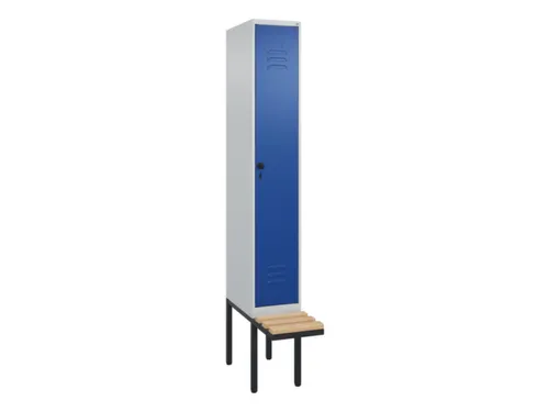 locker met bank,HxBxD 2120x300x815mm,1vak,vak B 300mm,draaigrendel