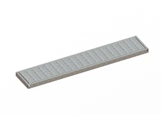 legbord van plaatstaal,v. breedvakstelling,BxD 2000x400mm,vakl. 500kg - 1