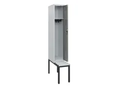 locker met bank,HxBxD 1950x300x815mm,1vak,vak B 300mm,cilinderslot