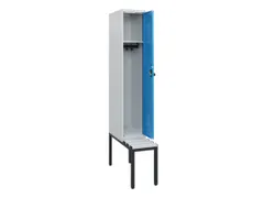 locker met bank,HxBxD 1950x300x815mm,1vak,vak B 300mm,draaigrendel