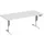 Elektrisch ihv bureau,HxBxD 630-1280x1800x800mm,blad lichtgrijs