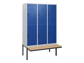 Dubbeldekse dekenkist,HxBxD 1950x1200x815mm,3x2vak.,vak B 400mm - 1