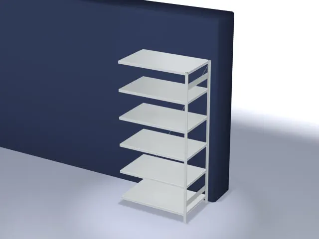 systeemstelling,aanbouwveld,HxBxD 2500x1310x835mm,vakl. 190kg