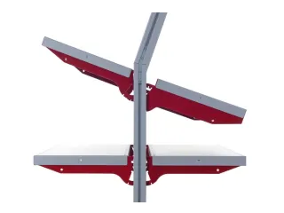 legbord,v. paktafel,BxD 1000x400mm,kantelbaar,RAL 9006/RAL 3003 - 1