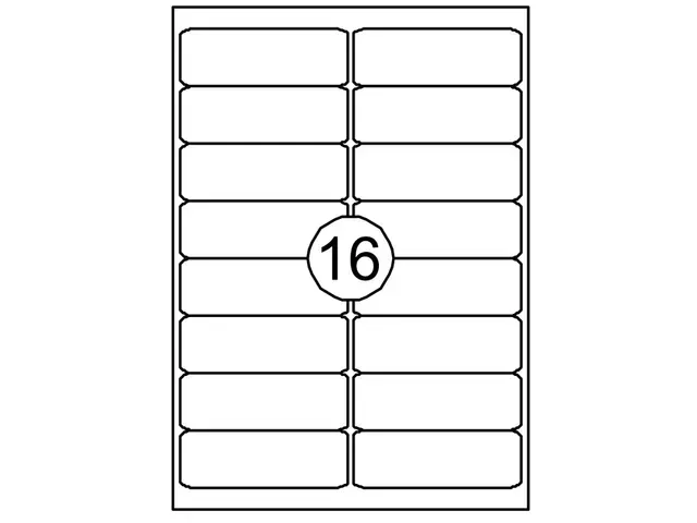 Etiket Quantore 99.1x33.8mm wit 1600 Stuks Xl Voordeelbundel