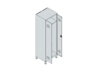 PBM-locker,HxBxD 1950x600x500mm,2vak,vak B 300mm,draaigrendel - 3