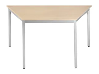 Tafel Trapeziumvormig 140x70 Cm Frame Aluminium Blad Esdoorn - 1