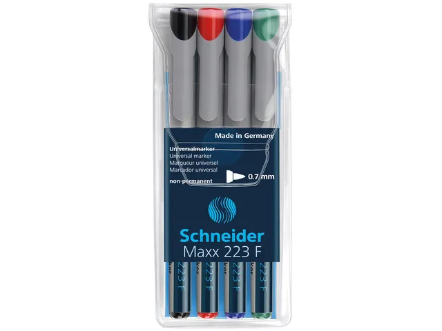 Universele Marker Maxx 223 F Non-permanent Etui A 4 Stuks Assorti