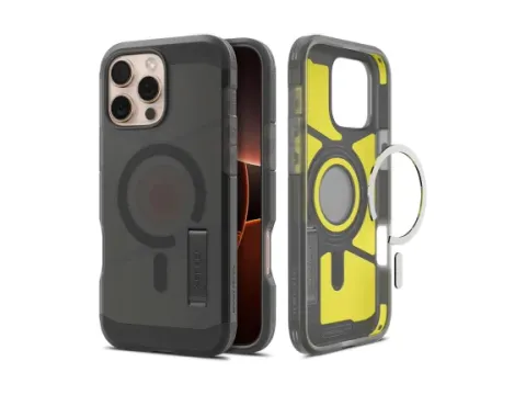 Tough Armor iPhone 16 Pro Max Hoesje MagSafe Back Cover Frosted Zwart