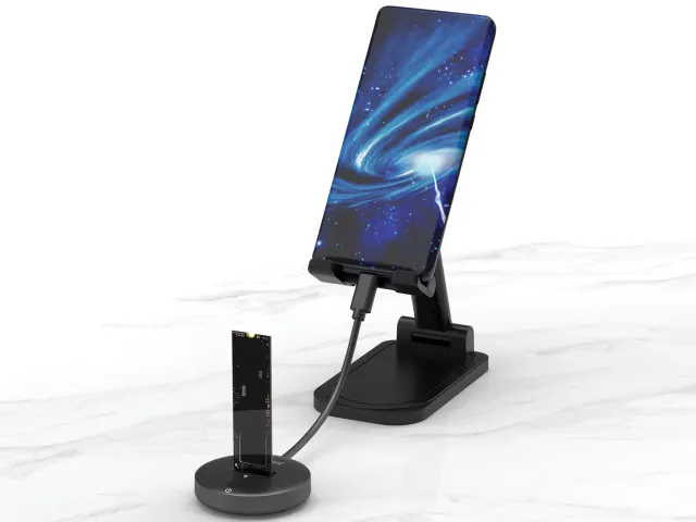 Usb 3.2 Dock M.2+Nvme Ssd 136-47 zwart