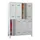 dubbeldekse locker,HxBxD 1850x1200x500mm,4x2vak.,RAL7035,front RAL5012