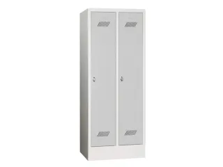 lockerkast v. kinderen,HxBxD 1600x630x500mm,2vak,RAL7035,front RAL6011 - 1