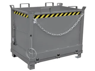 klapbodemcontainer,HxLxB 845x840x1245mm,0,5m³,hijsogen,vorksloffen - 1