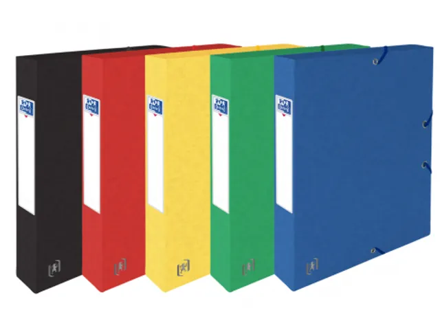 Elba elastobox Oxford Top File+ A4 rug 40mm Assorti kleuren