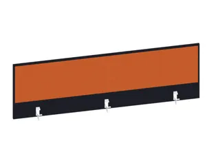 baliepaneel,v. bureau,aanbouw achter,B 1600mm,CC-zwart,BN3012-oranje - 1