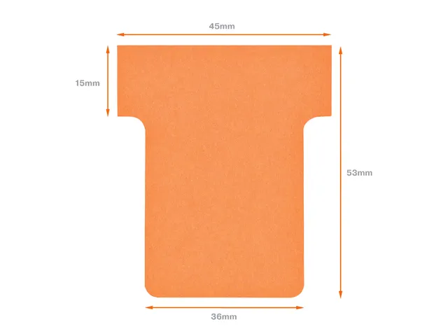 Fiche-T planning Nobo n°1.5 orange 36mm