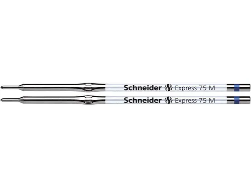 Balpenvulling Schneider Express 75 M 2 stuks op blister blauw