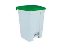 Contitop,afvalbak met pedaal 45L wit/groen/VE:3
