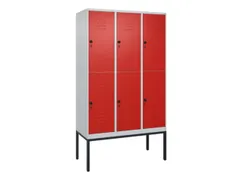 dubbeldekse locker,HxBxD 2120x1200x500mm,3x2vak.,vak B 400mm