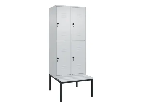 Dubbeldekse dekenkist,HxBxD 2120x800x815mm,2x2vak.,vak B 400mm