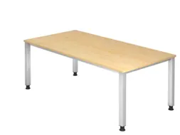 In hoogte verstelbaar bureau,HxBxD 680-760x2000x1000mm,blad esdoorn