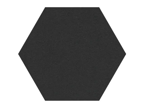 Prikbord Zeshoek Zwart kleur 2209 Bulletin Paneel Ø 60 cm frameloos
