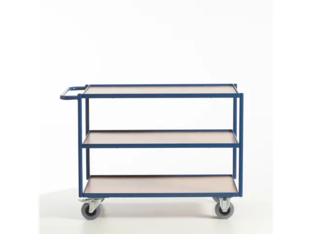 tafelwagen,draagverm. 250kg,3etage(s),laadvl. LxB 990x590mm,houtetage